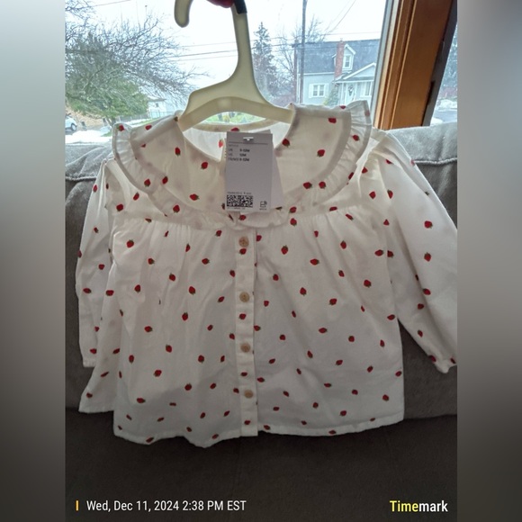 H&M baby cotton blouse with collar - Picture 4 of 4